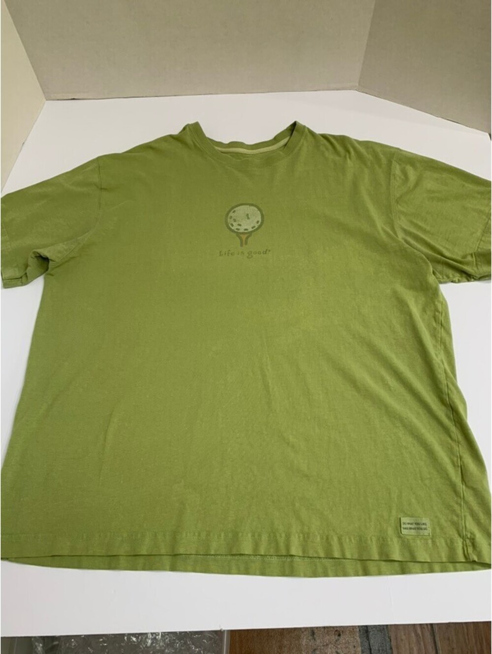 Life is Good Lime Green Golf T Shirt Mens Size XL